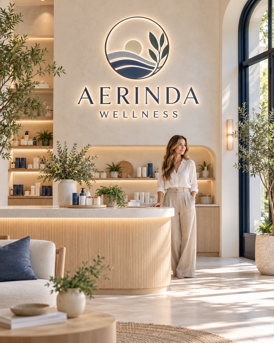 AERINDA WELLNESS, a fictional premium wellness brand and storefront